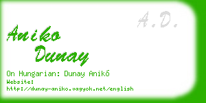 aniko dunay business card